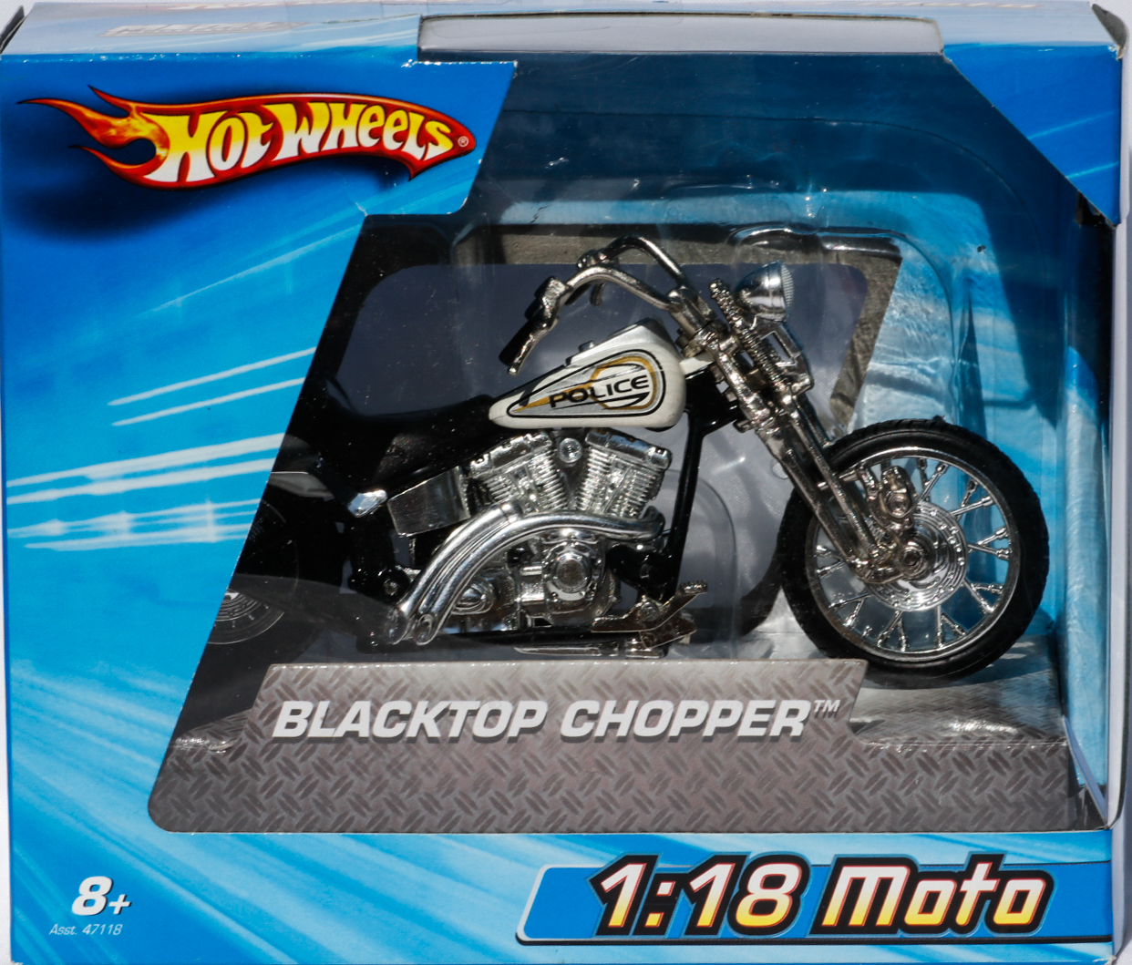 Hot Wheels 1-18 Moto Blacktop Chopper